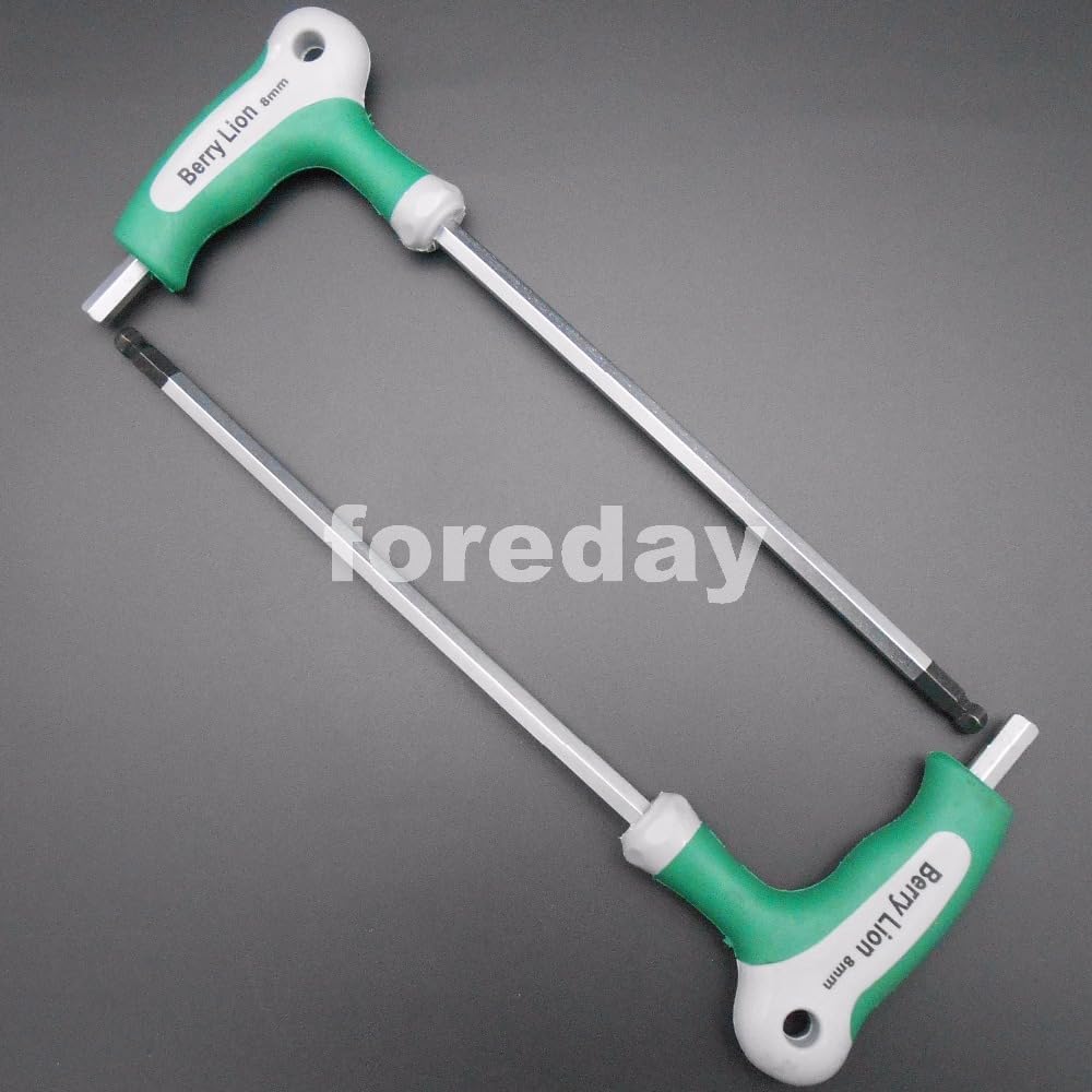5PCS X 8MM T-Handle Hex Allen Keys Metric Wrench M8 7-Handle spanner Ball end 7-Shape die nut hexagon spanner CR-V HQ *BT793X5