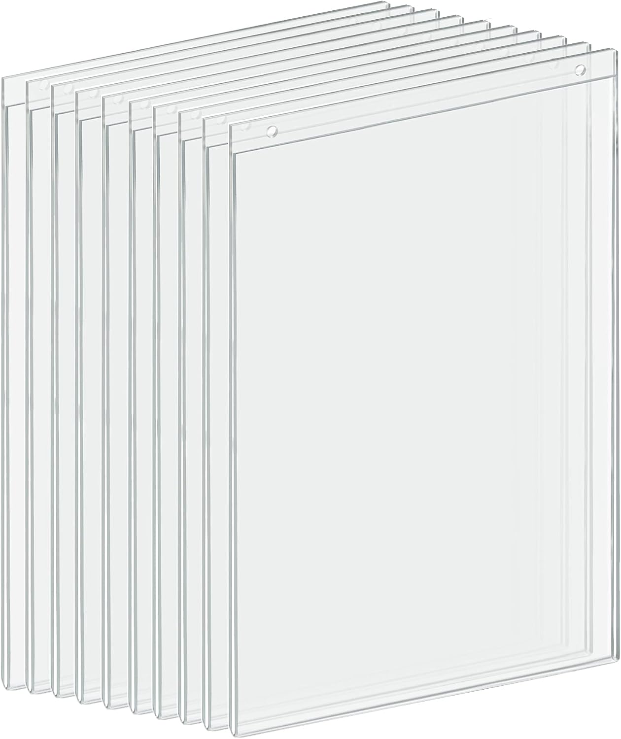 Azar 162708 11-Inch W by 17-Inch H Wall U-Frame Sign Holder, 10-Piece Set