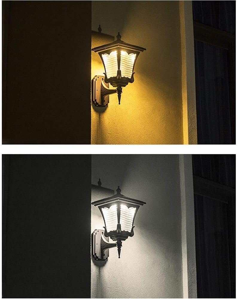 Wall Lamps Sconces Bracket Light LED Solar Aluminum Glass E27 Wall Lantern Vintage Industrial Wall Spotlights Outdoor Waterproof Door Gate Aisle Home Decorative Wall Sconce