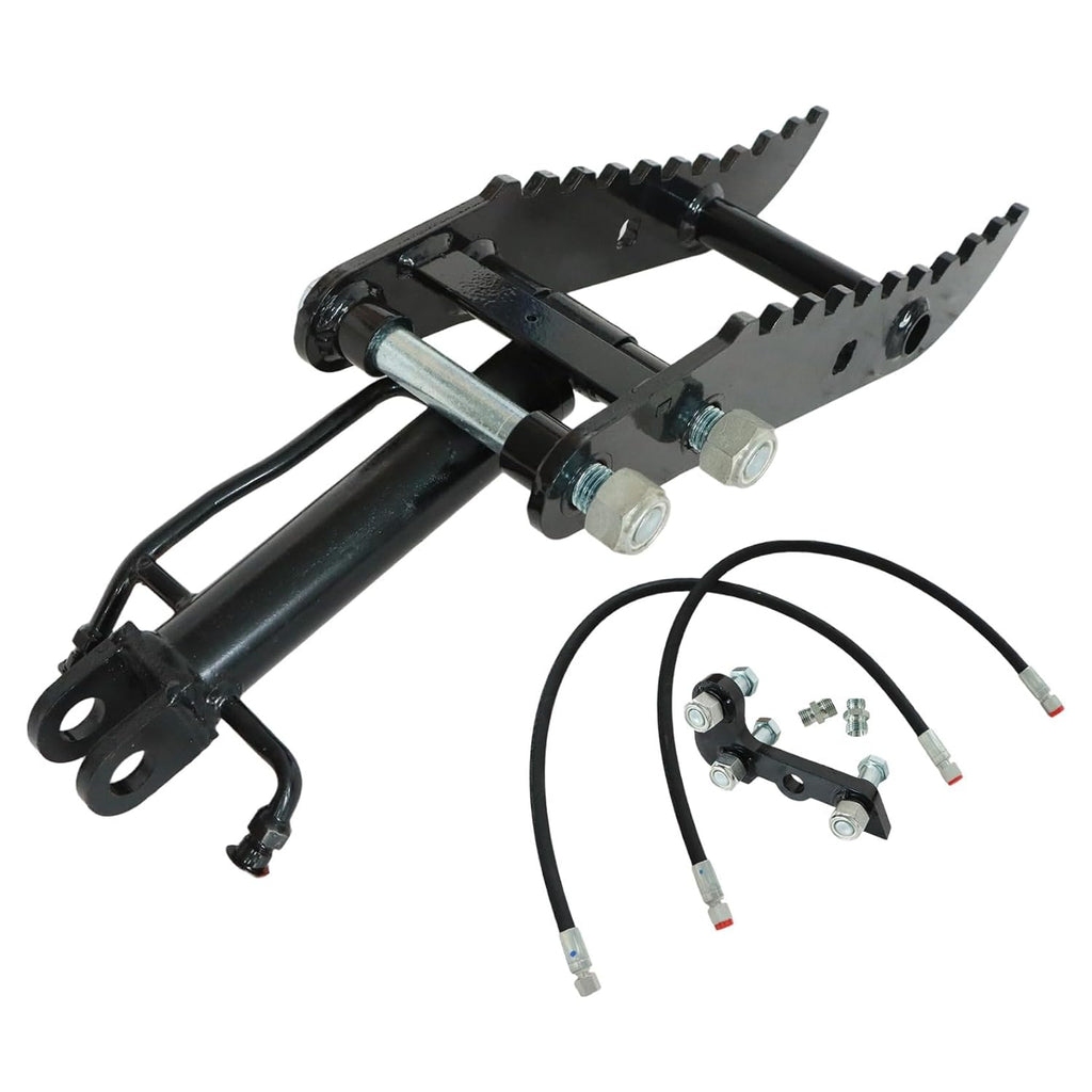 FZJDSD 3-Holes Bracket Hydraulic Thumb Clip L-Shaped Compatible with Mini Excavators Attachments 3 tons and Below mini excavators
