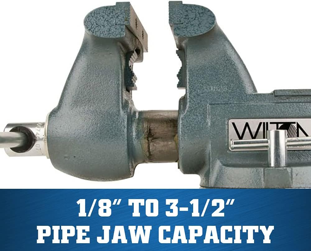 Wilton Tradesman Bench Vise, 8' Jaw Width, 7' Max Jaw Opening, 4-3/4' Throat (Model 1780A)
