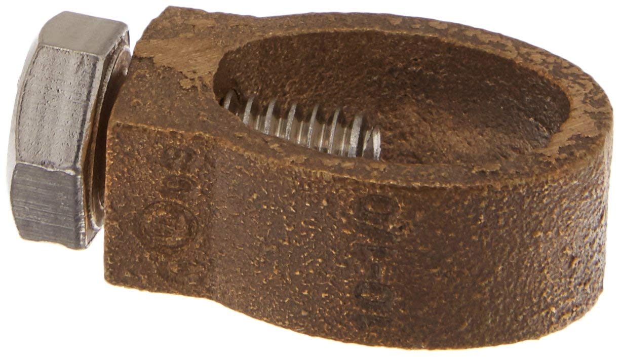 Morris Products 90636 Direct Burial Ground Rod Clamp, 1/0-10 Wire Range, 5/8' Diameter (Pack of 50)
