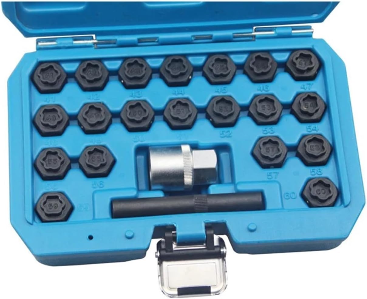 22Pc Wheel Locking Nut Key Socket Sets Compatible With BMW 1 3 5 6 & 7 Series 1/2' Drive 41-60 362010
