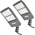 2 Pack LED Parking Lot Light 300W/240W/200W Adjustable 5700K Daylight White Shoebox Pole Light Waterproof Outdoor Area Street Court Security Lighting Fixture,UL DLC Listed