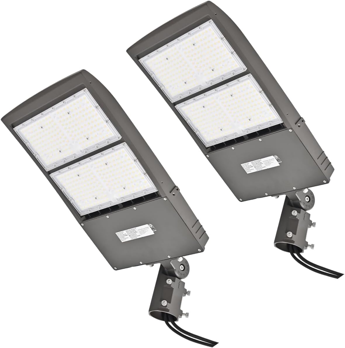 2 Pack LED Parking Lot Light 300W/240W/200W Adjustable 5700K Daylight White Shoebox Pole Light Waterproof Outdoor Area Street Court Security Lighting Fixture,UL DLC Listed
