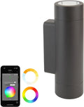 WAC Lighting LED 12V Colorscaping Smart App Controllable Landscape Lighting with RGBWW Color Changing and Tunable White Wall Cylinder with Adjustable Beam Angle in Bronze