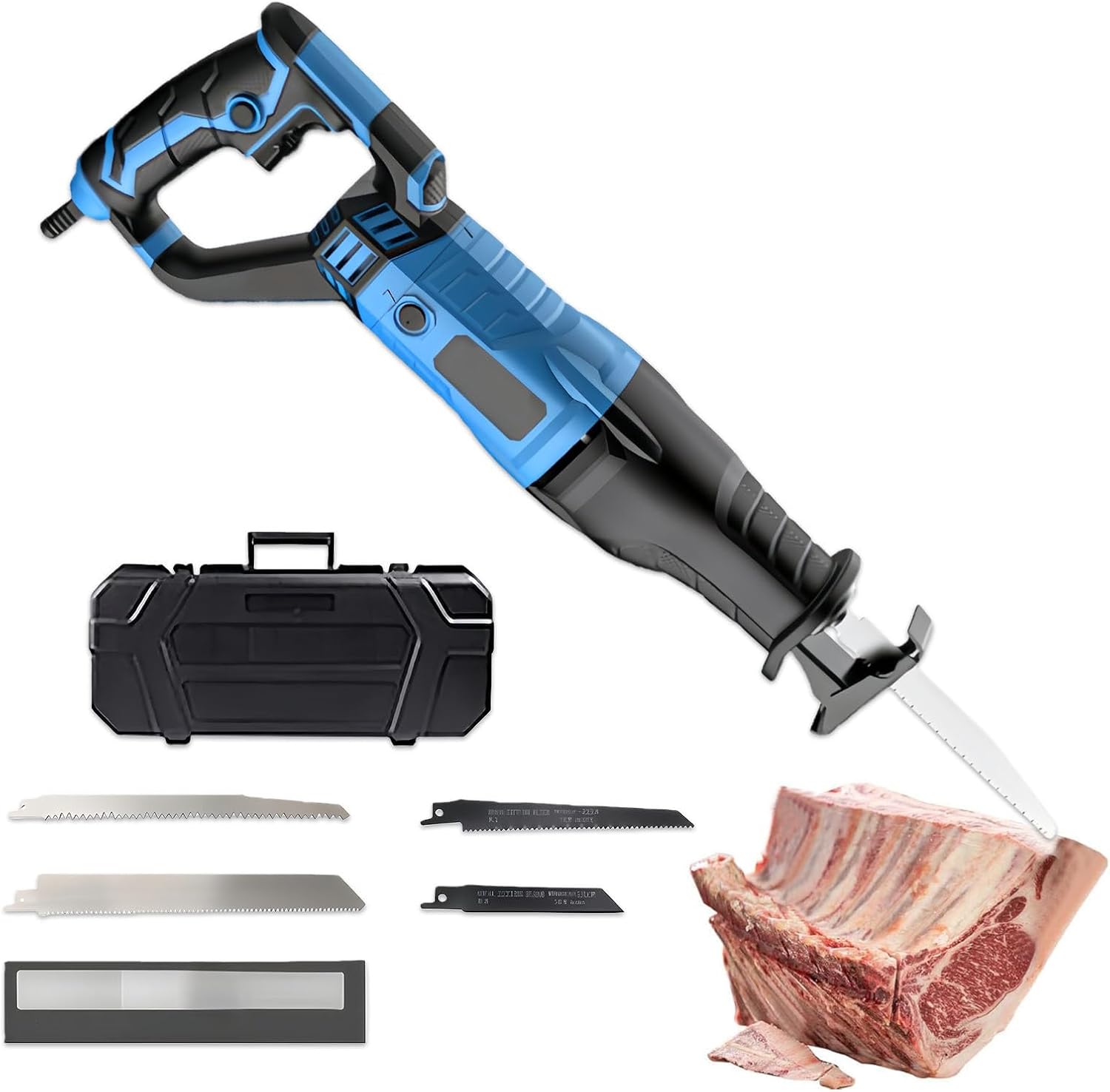 Electric Bone Saw, Reciprocating Saw, Cordless Reciprocating Saw, Cut Off Tool, Sawzall Corded, 6 Speed Speed Regulation,for Cutting Meat,Bones,Ribs,Lamb Chops