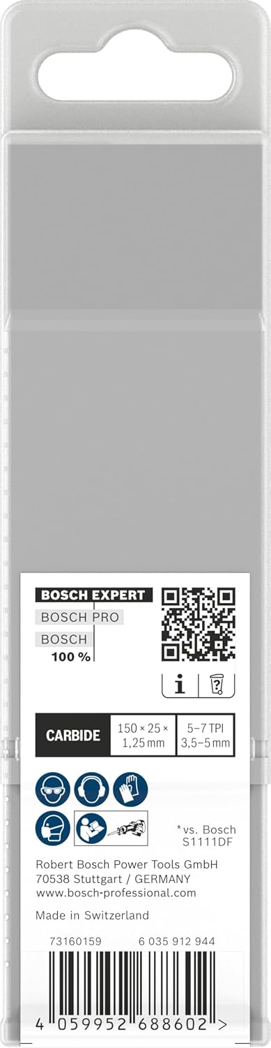 Bosch 10x Expert Multi Material Demolition S969XHM Blade (for Wood with Metal, Construction Wood with Mortar and Nails, Length 150 mm, Professional Accessory Reciprocating Saw)