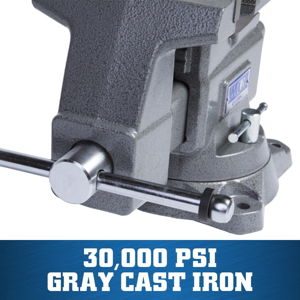 Wilton Reversible Bench Vise, 6-1/2' Jaw Width, 7-1/4' & 12-3/4' Jaw Opening, 4' Throat (Model 4650R)