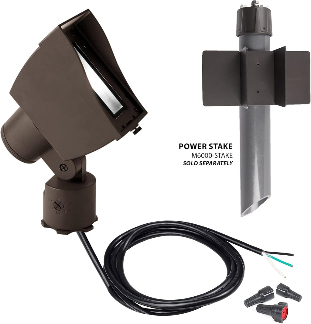 WAC Landscape Lighting, Wall Wash Light LED 120V with Adjustable Beam Angle and Integral Brightness Control 3000K in Bronze