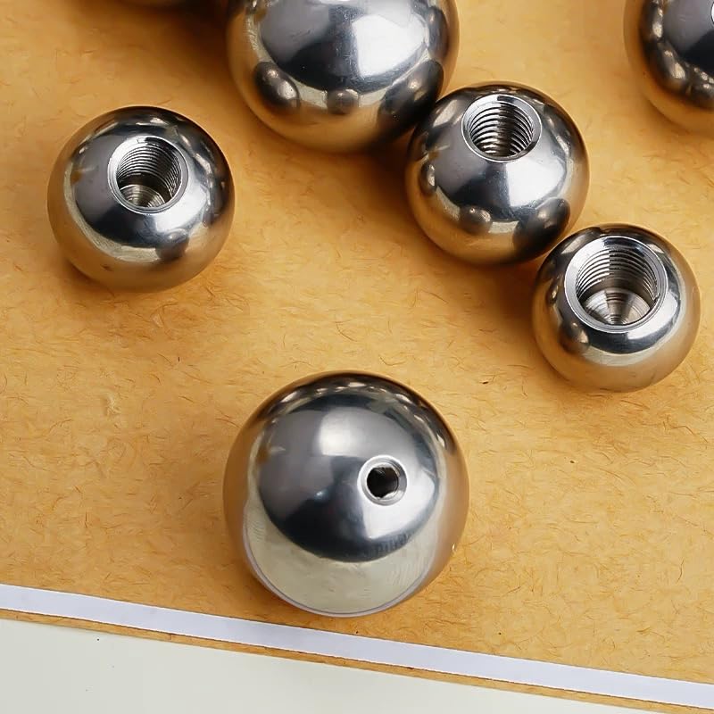 SS304 Ball Knob Nuts with Female Threaded Hole - OD Diameter 5mm-60mm, Compatible with M2-M20 Screws(5PCS 40mm x M3)