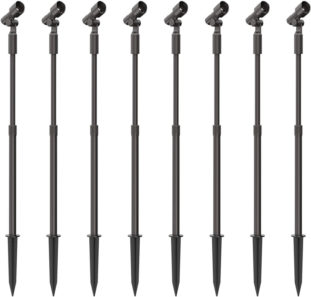 Malibu Low Voltage LED Telescoping Wall Light Outdoor Spotlight Waterproof Lighting for Driveway, Yard, Lawn, Flood, Garden, Outdoor Lighting 8 PK 8406-2606-08