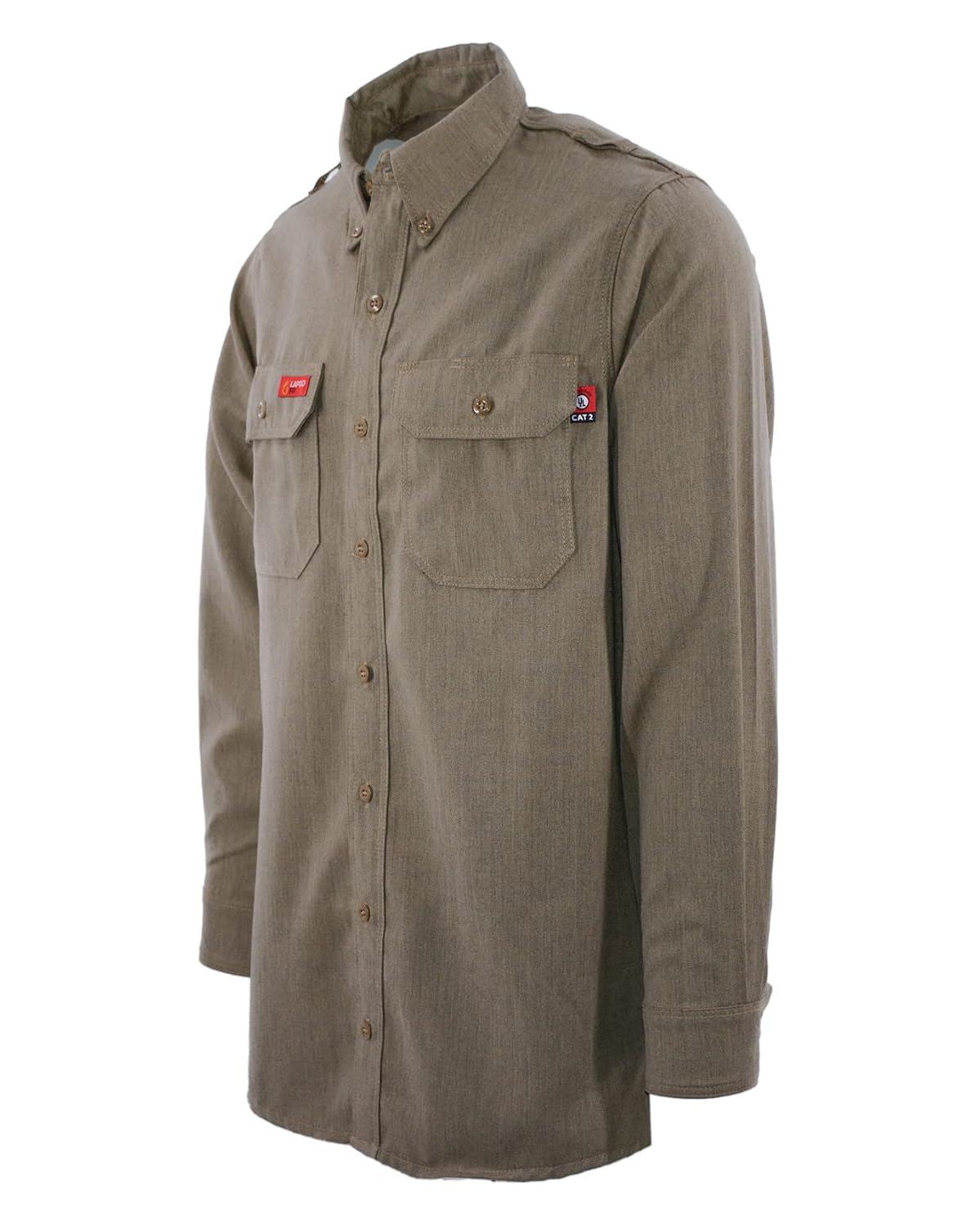 LAPCO FR Men's 5.5oz. Westex DH Air Work Shirt, Khaki, LAR Regular