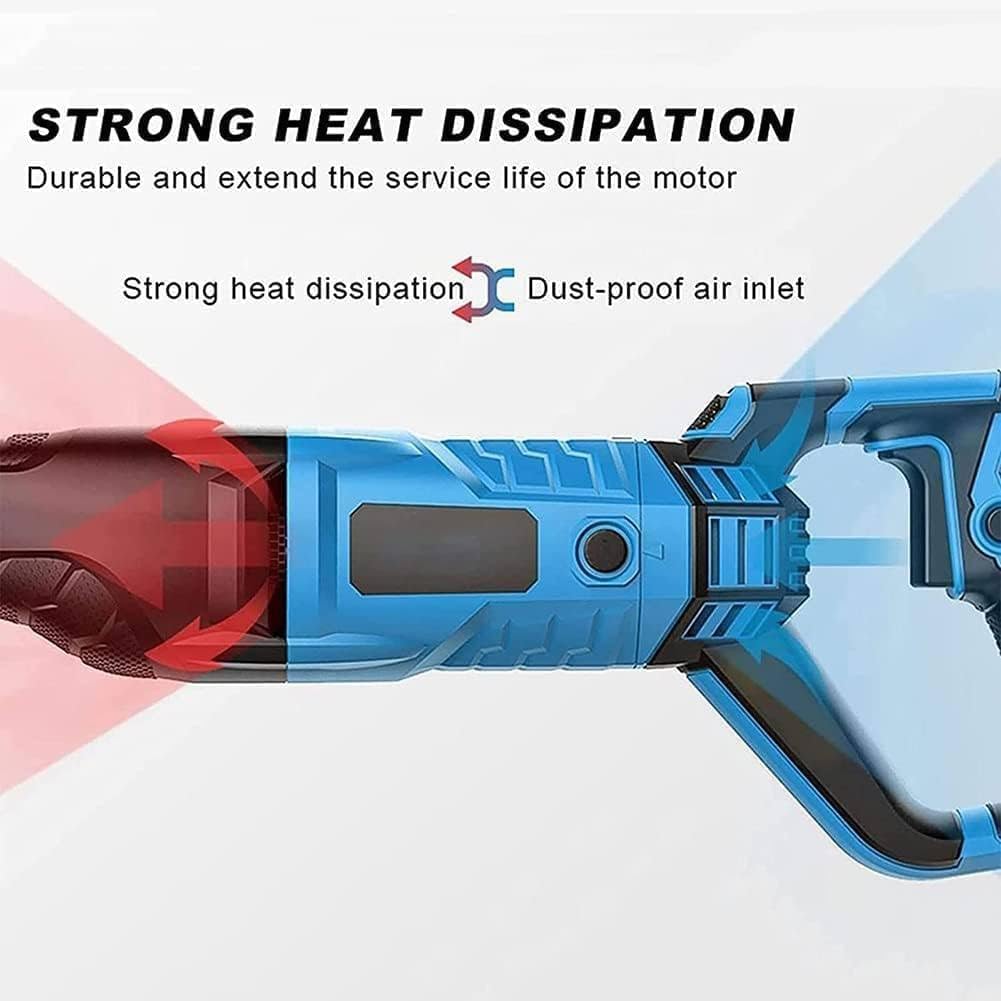 Electric Bone Saw 1050W Commercial Reciprocating Meat Cutter Hacksaw Handheld Cordless Tool 4 PCS Saw Blades for Wood Meat Bones Fish Lamb,1300W