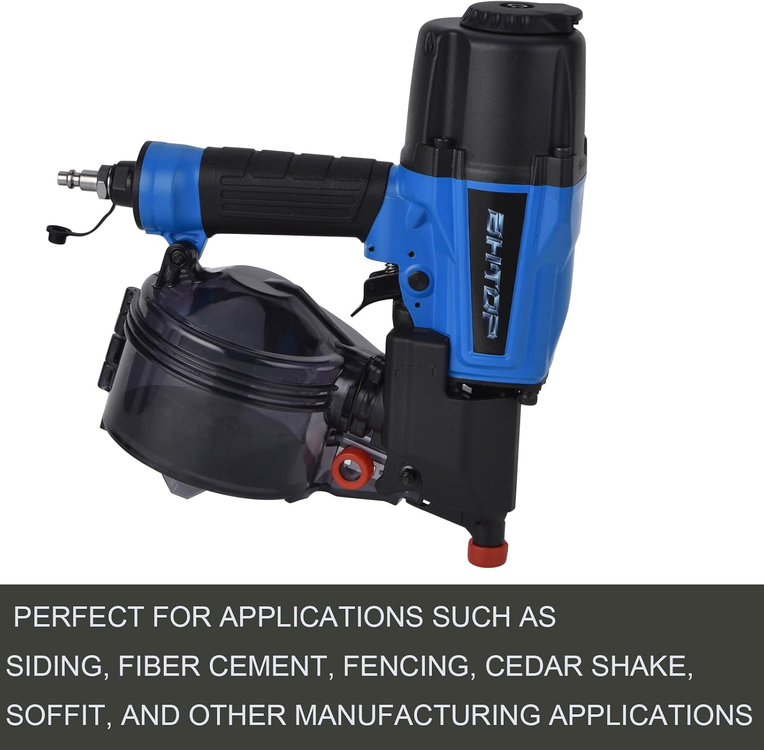 Siding Nail Gun, 15-Degree Coil Siding Fencing Nailer, 1-1/2 inch to 2-1/2 Inch for Siding, Fiber Cement, Fencing, Cedar Shake