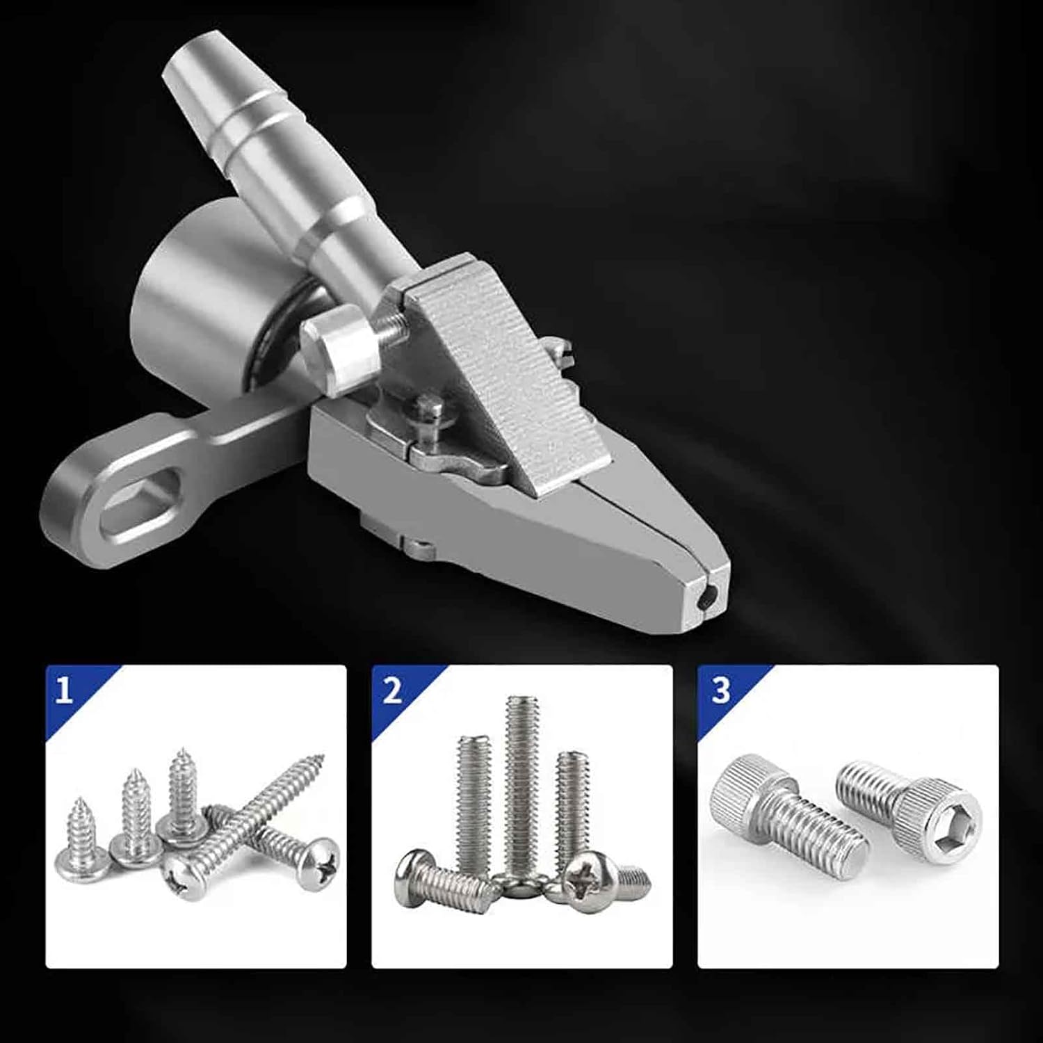 iDili Pneumatic Stainless Steel Screw Machine Clamp Hand-Held Chuck Automatic Screw Machine Clamp (M4.0D)