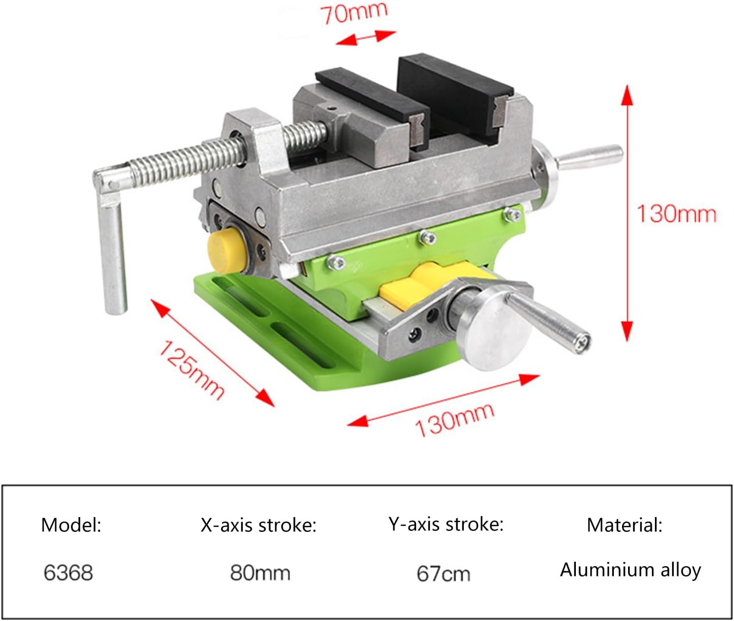 70mm Cross Slide Drill Press Vise,Bench Vise,2-axis adjustable mini drilling and milling machine,Bench Top Mount Cross Sliding Vise with Rotating Handle for Wood Working
