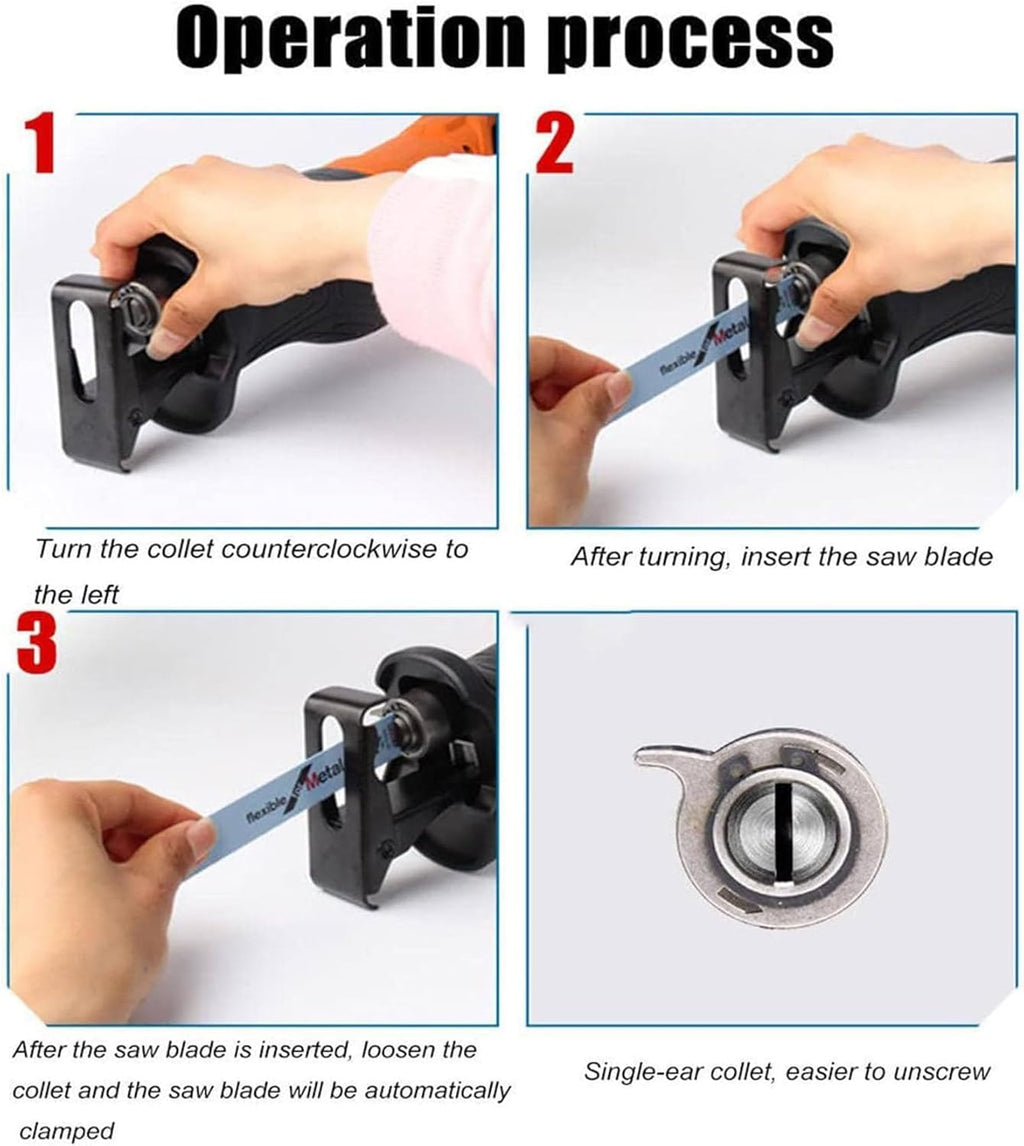 Portable Butcher Saw/with BladesBone Saw Machine Electric Reciprocating Saw for Commercial and Household - Cordless, for Cutting Meat, Pork, Ribs, Wood (2Battery)