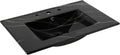JONATHAN Y Ancillary 30 in. W x 18.25 in. D Ceramic Vanity Sink Top with 3-Hole Rectangular Single Sink Basin, Black Marble Effect SNK1002D