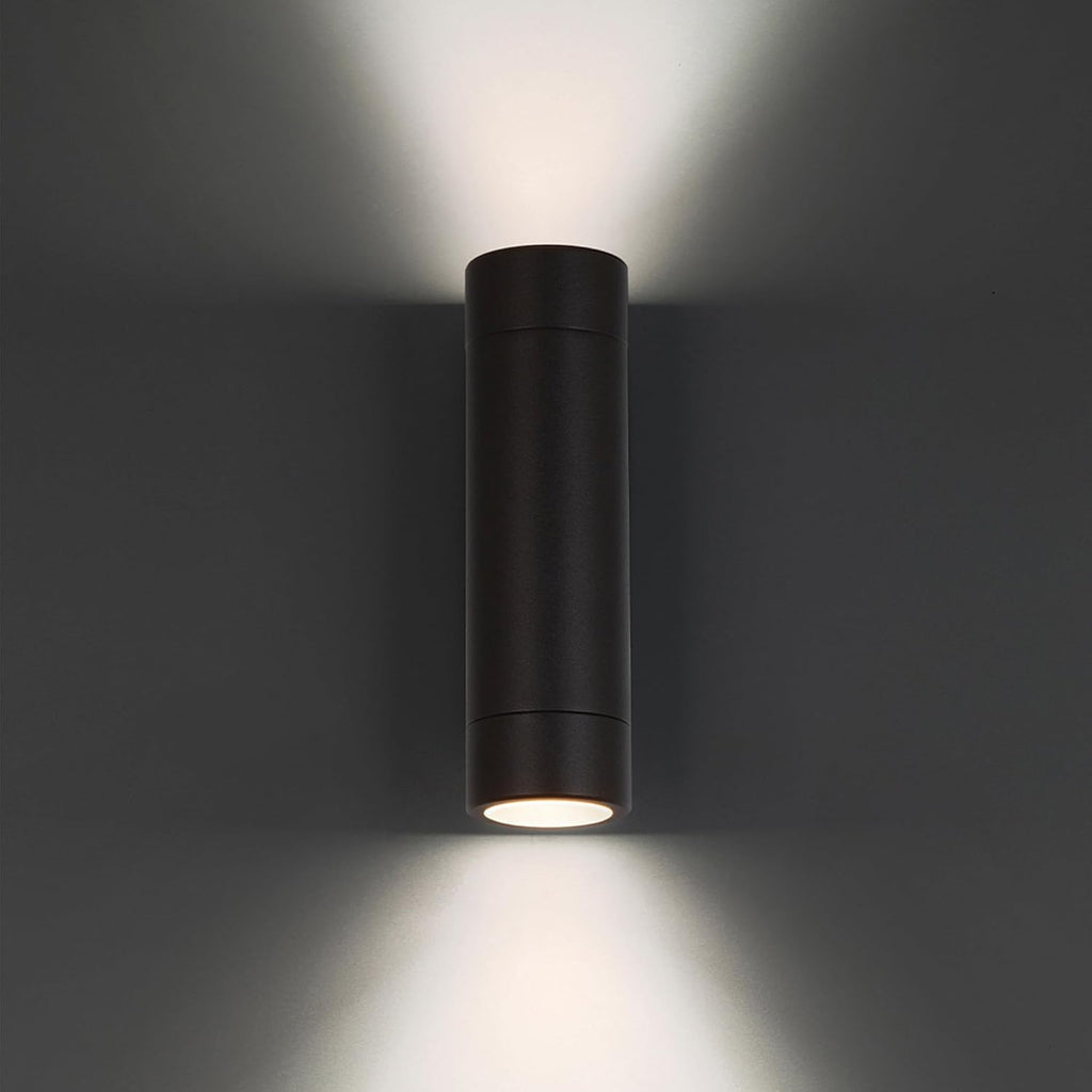 WAC Lighting LED 12V Colorscaping Smart App Controllable Landscape Lighting with RGBWW Color Changing and Tunable White Wall Cylinder with Adjustable Beam Angle in Black