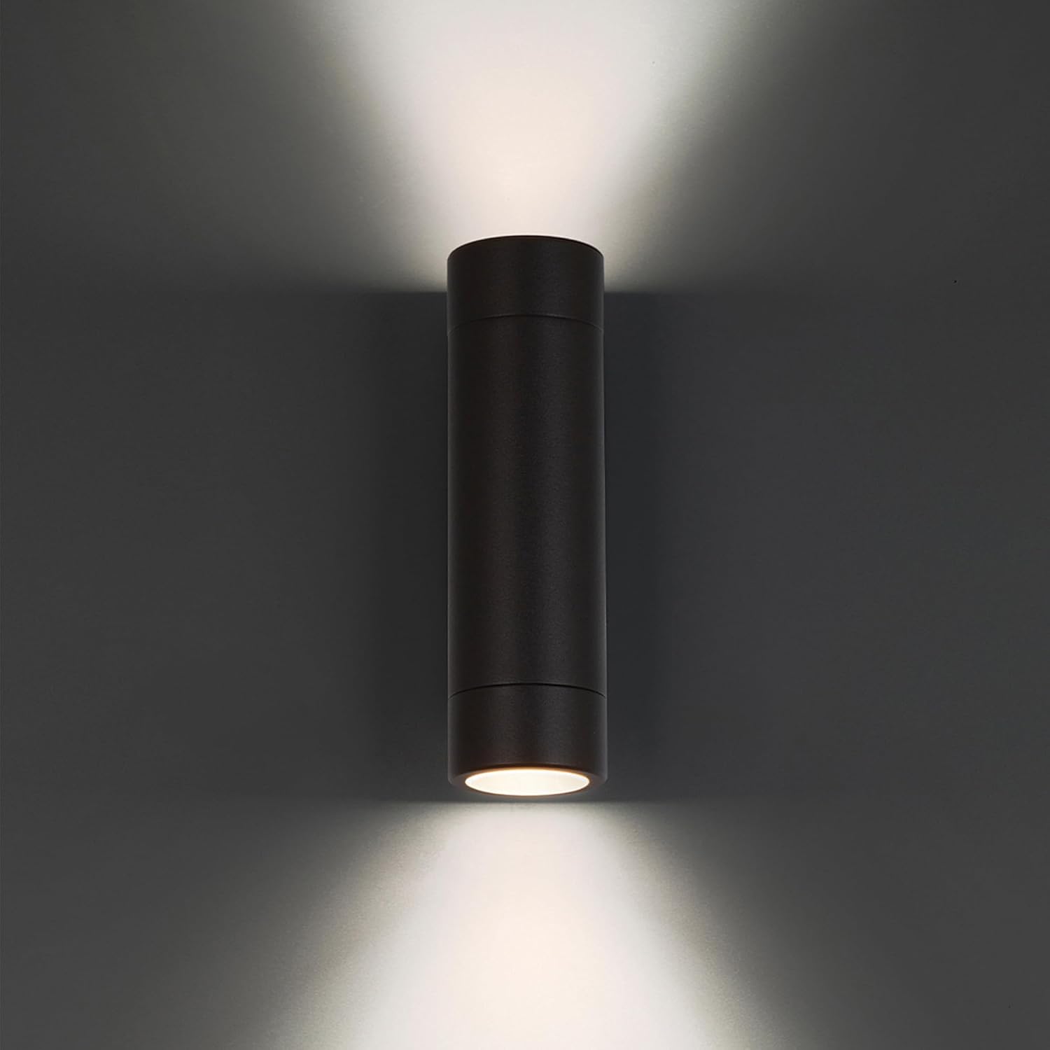 WAC Lighting LED 12V Colorscaping Smart App Controllable Landscape Lighting with RGBWW Color Changing and Tunable White Wall Cylinder with Adjustable Beam Angle in Black
