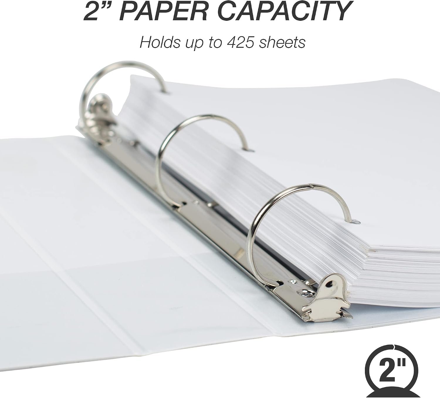 Samsill Economy 1.5 Inch and 2 Inch 3 Ring Binders with Clear View Covers, Made in USA, 12 Pack