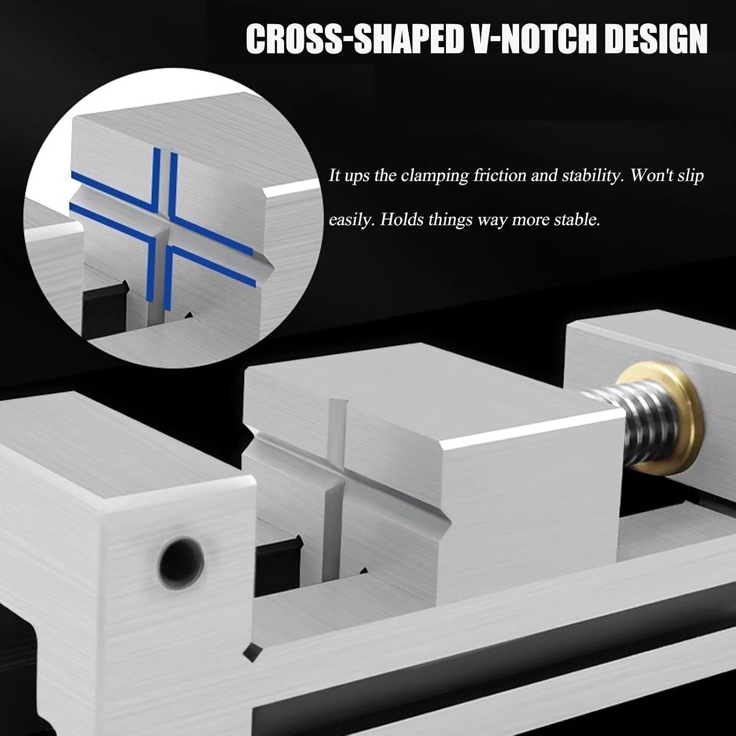 High Precision Bench Vise 0.003mm Multi-purpose with Comfort Handle for Woodworking and Metalworking, Durable for Professional and DIY Use(2inch)