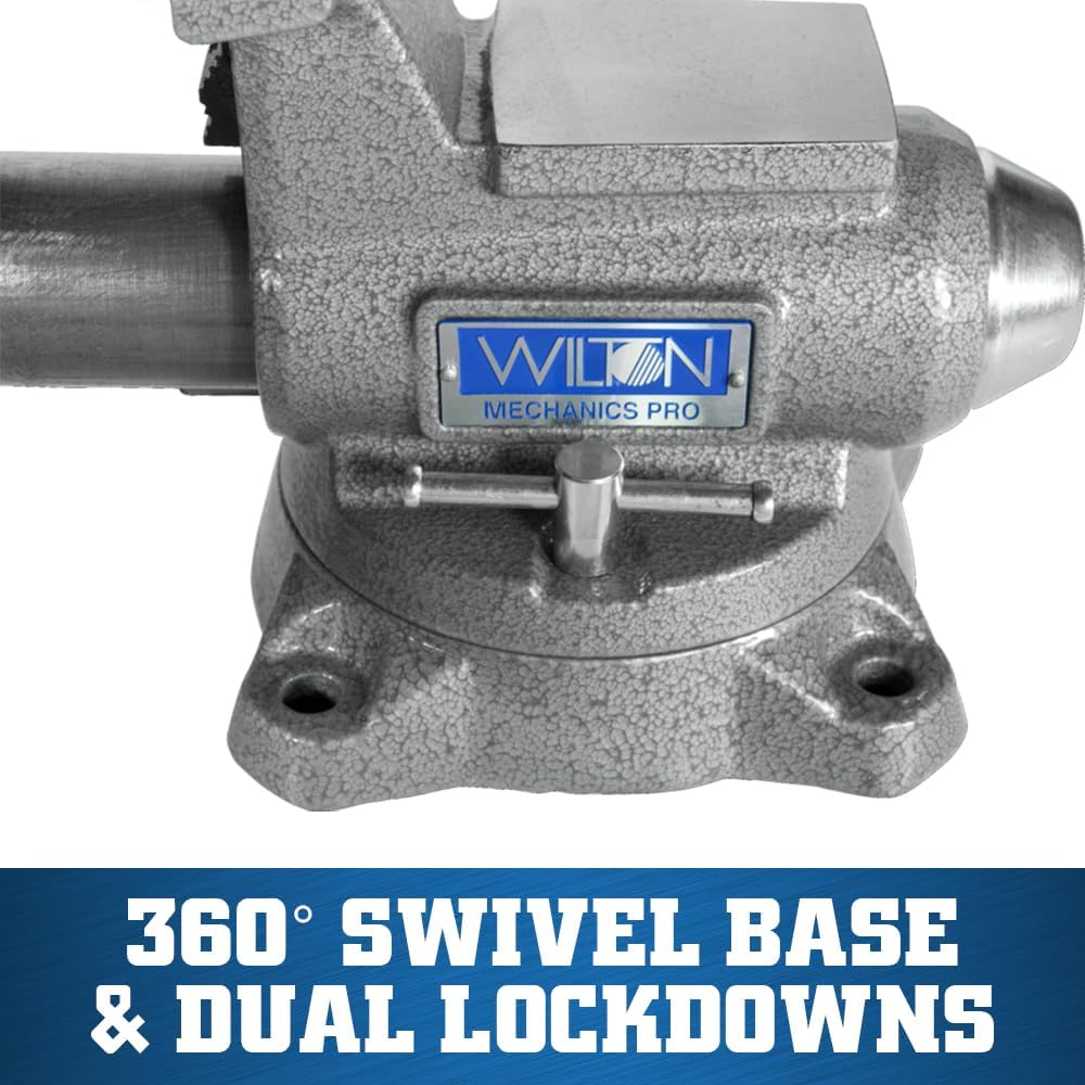Wilton Mechanics Pro Bench Vise, 4-1/2' Jaw Width, 4' Jaw Opening, 3-1/2' Throat (Model 845M)