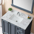 43x22 Marble Bathroom Vanity Top with Sink, Vanity Top with Sink with Pre-drilled Holes and 4' Backsplash, Perfect for Home & Rental Properties