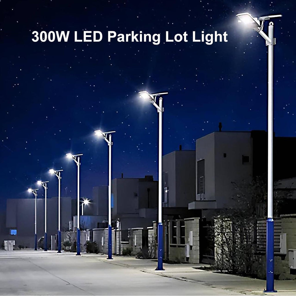 2 Pack LED Parking Lot Light 300W/240W/200W Adjustable 5700K Daylight White Shoebox Pole Light Waterproof Outdoor Area Street Court Security Lighting Fixture,UL DLC Listed