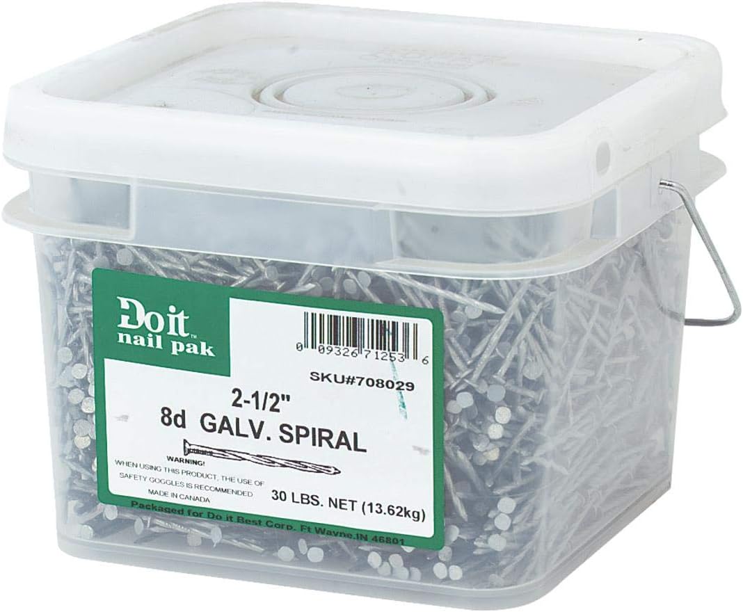 Grip-Rite 8d x 2-1/2 In. 11 ga Hot Galvanized Siding and Deck Nails (3802 Ct, 30 Lb.) - 1 Each