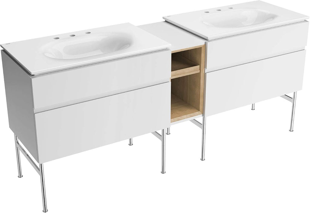 American Standard 1298008.020 Studio S 33 in. Vanity Top Sink – 8 in. Centers, White