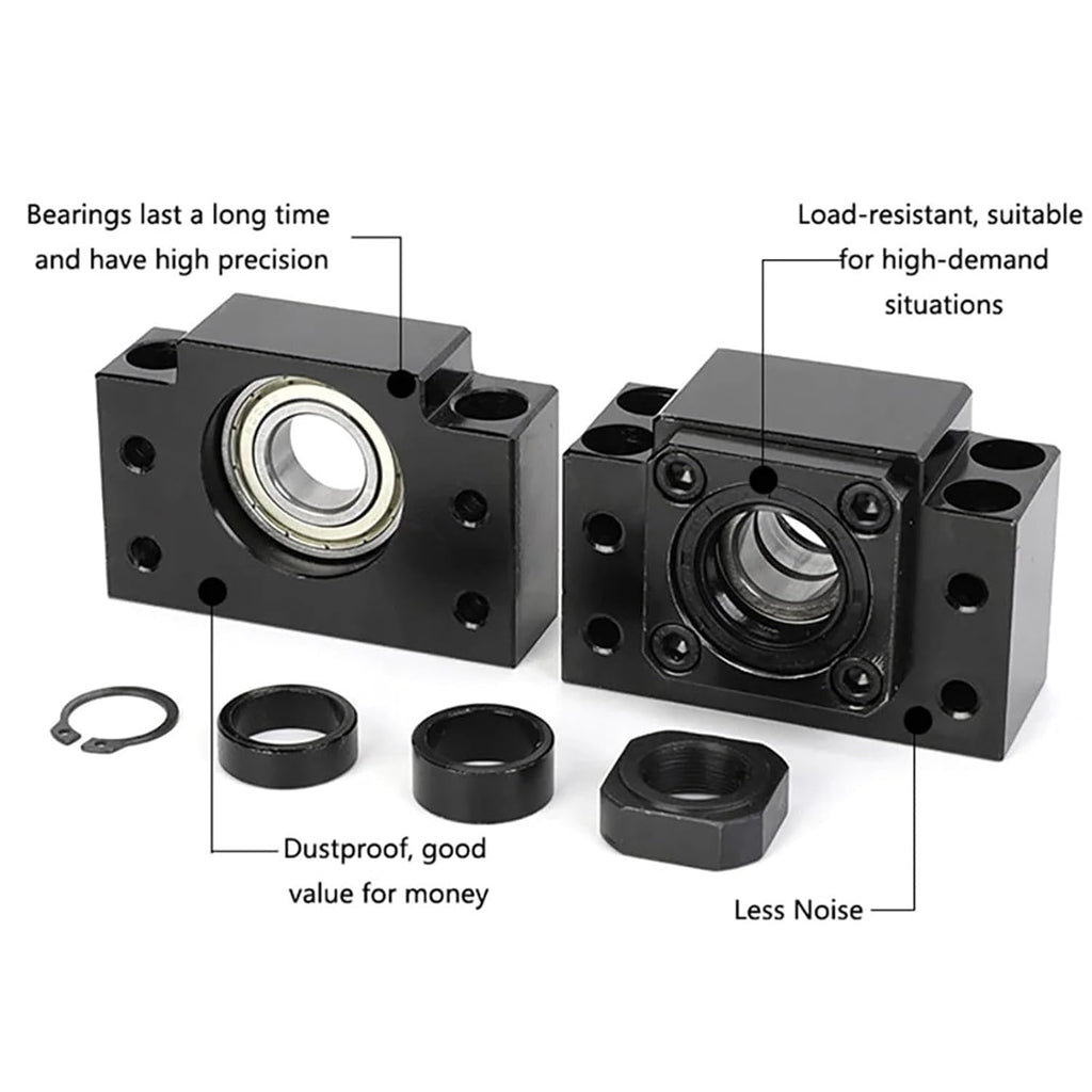 Linear Motion Ball Screw Machine Parts 1pcs Ball Screw SFE1616 Ball Nut End Machined+BKBF12+DSG1616H Nut Housing+XB25*30-8 * 10mm Coupling(400mm)