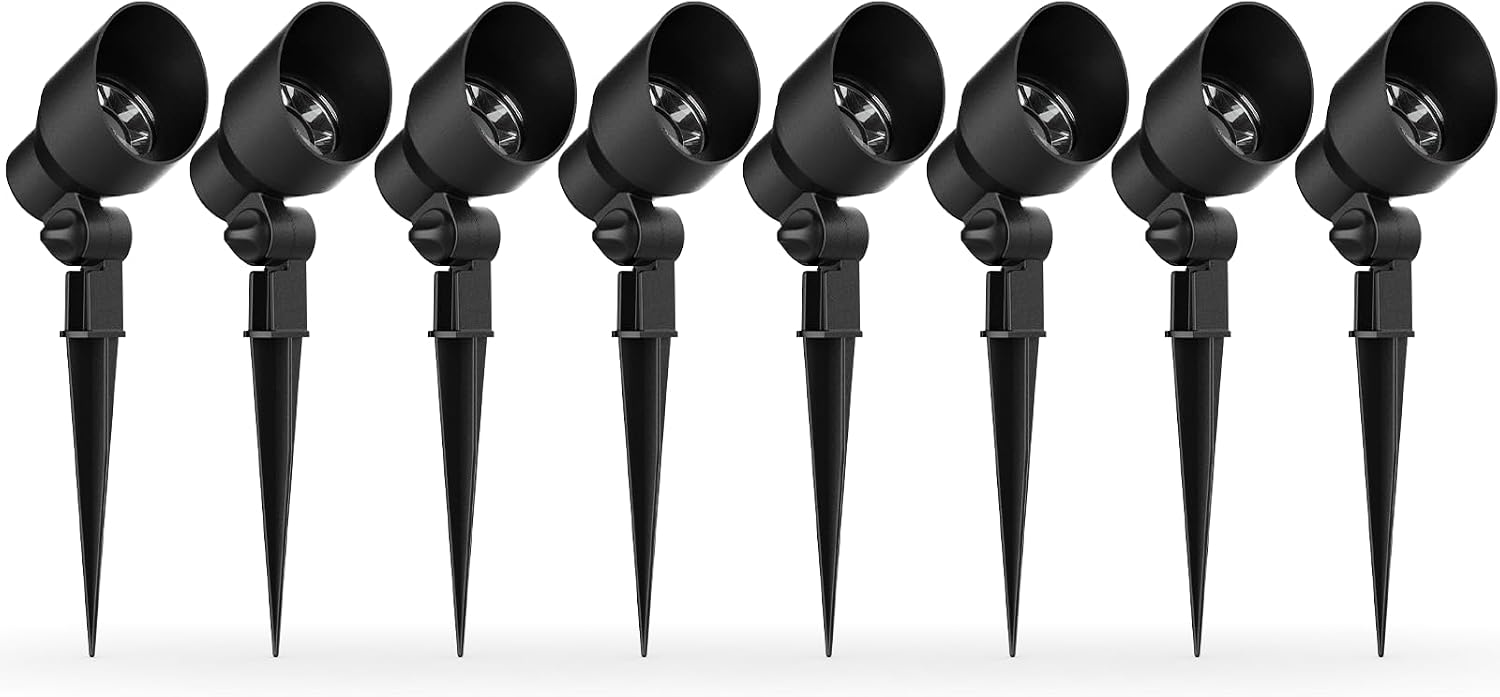 Malibu Low Voltage Floodlight LED Outdoor Landscape Lighting 12V Landscape Spotlight 6W Garden Light for Patio Yard 8Pack
