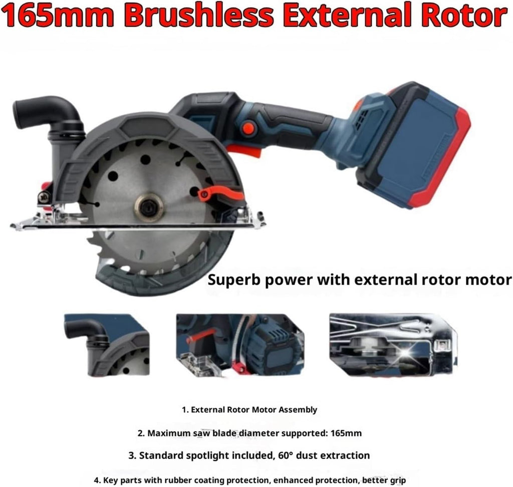 Reciprocating Saw, Cordless Mini Circular Saw Compatible With Compact Wireless Brushless(Battery-1)