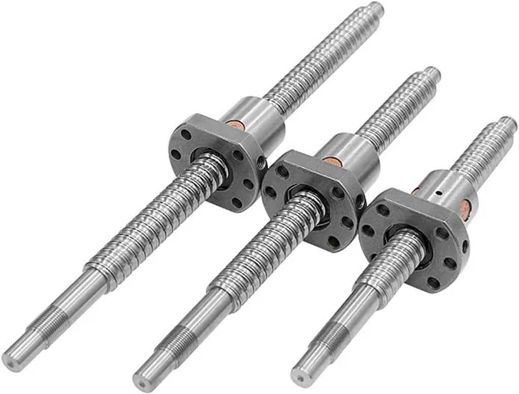 SFU2005 SFU2010 20MM Diameter 5mm 10mm Lead End Machined Ballscrew Rod + Single Ball Nut for CNC Engraver Milling Router(SFU2005,350mm)