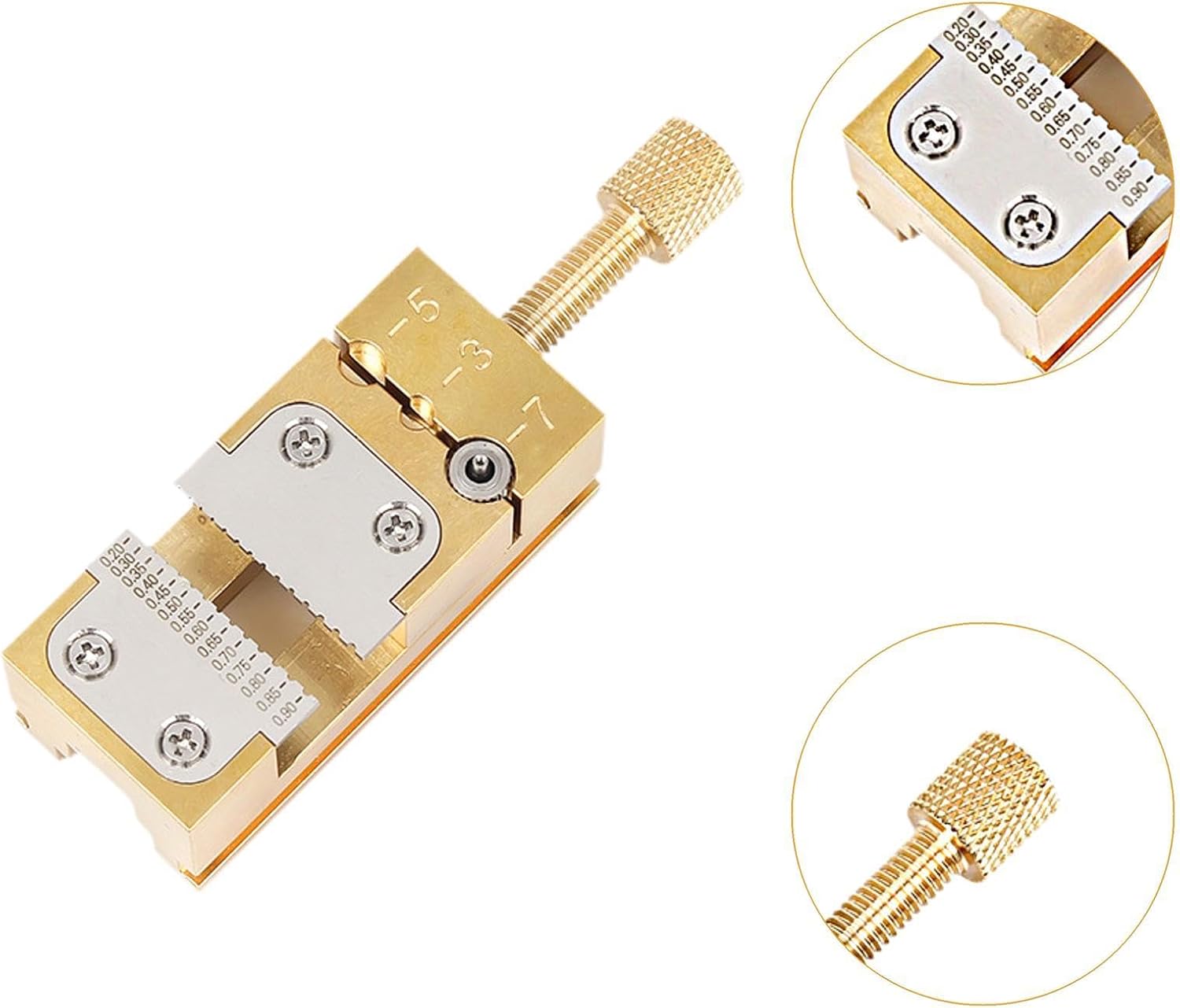 Precision Watch Repair Tool - Adjustable Copper Clamp for Watch Hands, Wheels & Pin Tubes - 0.2-1mm Table Vice for Professional Watchmakers & Hobbyists