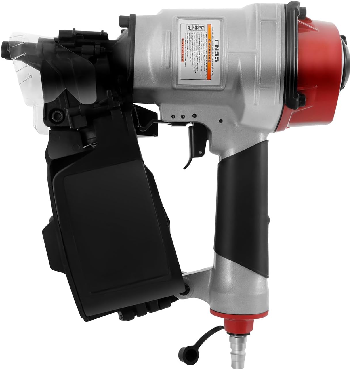 CN55 Pneumatic Coil Siding Nailer, Neumatic Siding Coil Nailer Gun Pneumatic Nail Gun for Woodworking Fences Plywood Furniture Hand-held Air Frame Nail Gun of 25-57mm