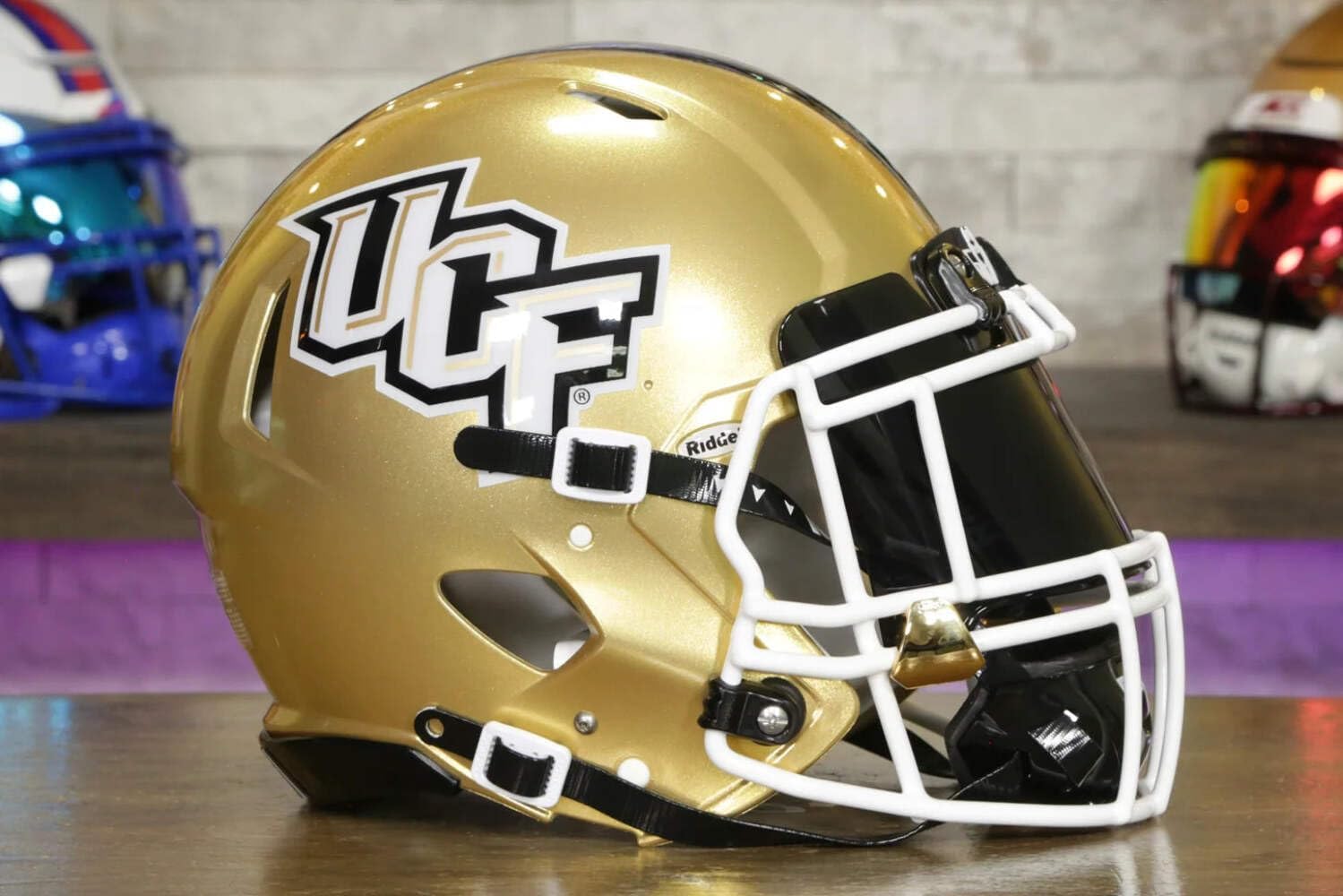 UCF, Knights Riddell Collectible Speed Authentic Helmet - GG Special Edition - with Free USA Flag Decal - Green Gridiron