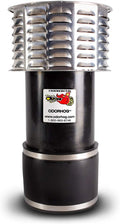 OdorHog Metal Cap Clamp On Vent Stack Pipe Filter 6', Black ABS, Removes Outdoor Septic and Sewer Odor Problems
