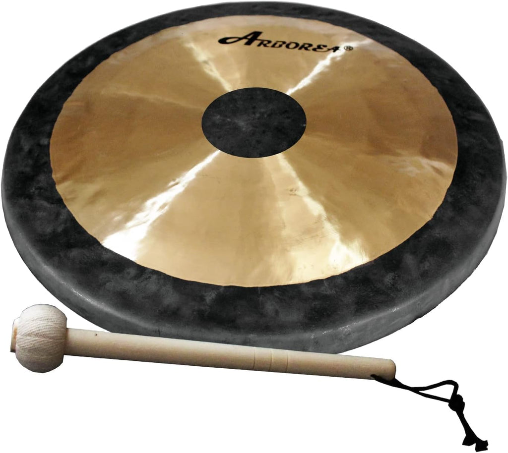 Arborea 38'Chau Gong Includes Gong Mallet & Hanging String Beautiful Sound Bronze Alloy Chinese Chau Gong Quality Great for Sound Healing
