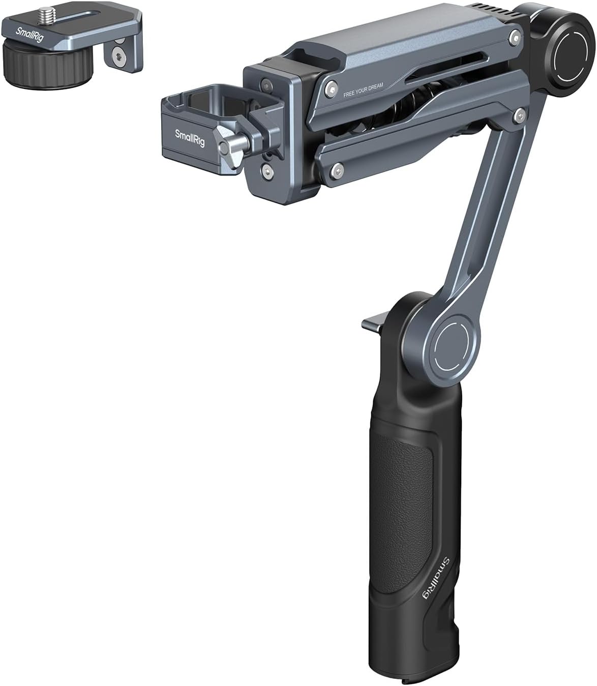 SMALLRIG Handheld Shock Absorber Arm, Featuring Spring and Hydraulic Damping System, Action Camera Accessory for DJI Osmo Pocket 3/4, for GoPro HERO13, for Insta360 X5/4/3, Maximum Load 600g- 5508