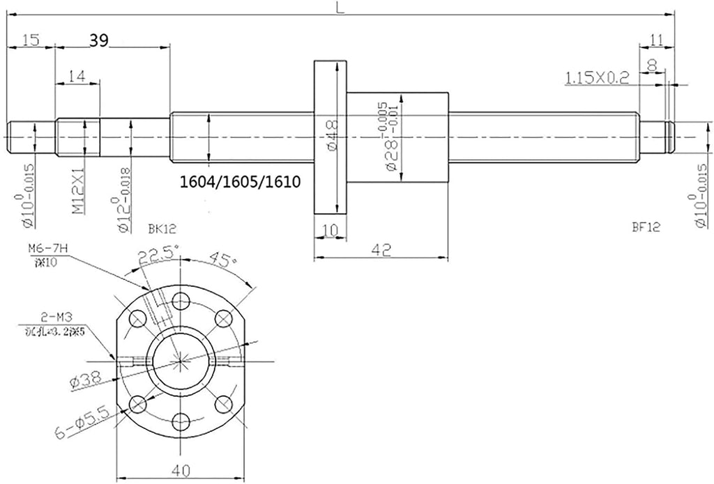 HGR20 Linear Guide Rail kit 200mm Linear Slide Rail with 4 Bearing Block + 1Pcs SFU1605 250mm Ballscrew kit with BF12/BK12, Ball nut, DSG16H, Coupling for DIY CNC Routers Lathes Mills