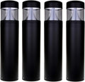 LED Bollard Landscape Lights 25' 10W 3CCT 3000K/4000K/5000K 120-277V Commercial/Residential Lighting Fixture for Garden, Pathway, Driveway. Rated IP65 Suitable for Wet Locations, ETL Listed (4 Pack)