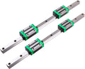 2PCS HGR20 Length 200mm Width 20mm Square Linear Guide Rail + 4PCS HGH20CA Square Slider Bearings Block for 3D Printer