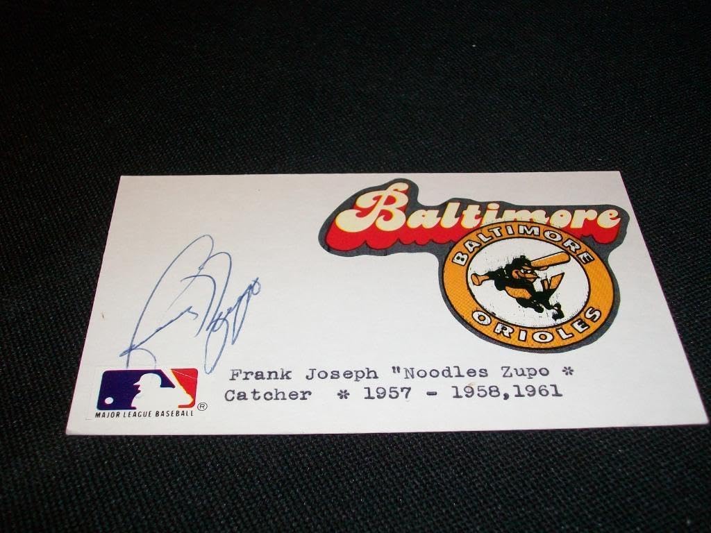 Baltimore Orioles Frank Zupo (d.05) Auto Signed Vintage 3x5 Index Card CM - MLB Cut Signatures