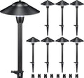 SUNVIE Low Voltage Pathway Lights Wired Path Light Outdoor 3W 12-24V 3000K Waterproof Aluminum LED Landscape Lights with Connector for Garden Walkway Yard - ETL Listed Cord, 8 Pack