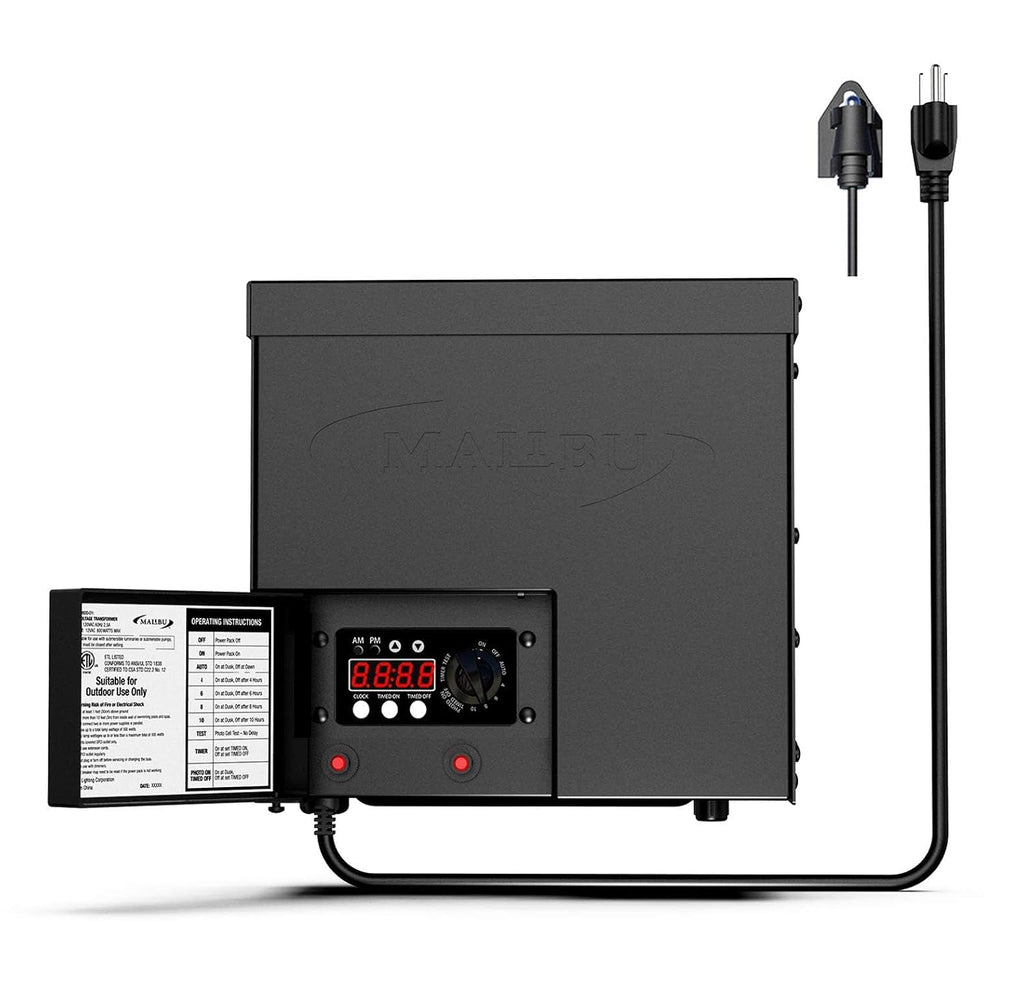 Low Voltage Landscape Transformer 600W Outdoor Weatherproof Transformer 120V AC to 12V AC with Sensor and Weather Shield for LED Lighting, Spotlight, Pathway Light, ETL Listed