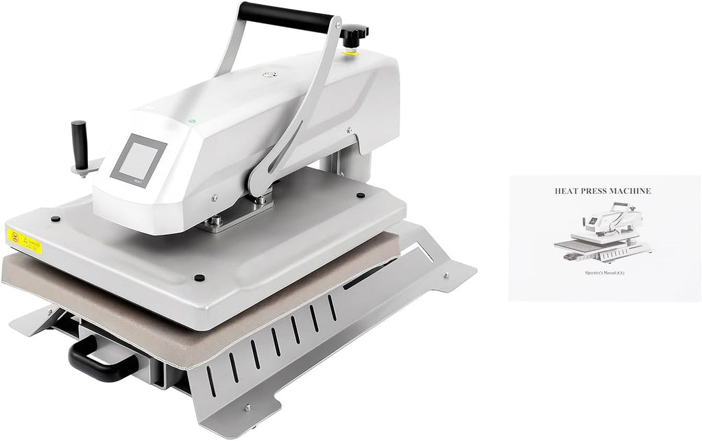 Auto Open Heat Press Machine, 16'x20' Clamshell with Slide-Out Base & 6-Tube Heating - 1600W Digital Sublimation Printer for T-Shirts, Mugs & Crafts