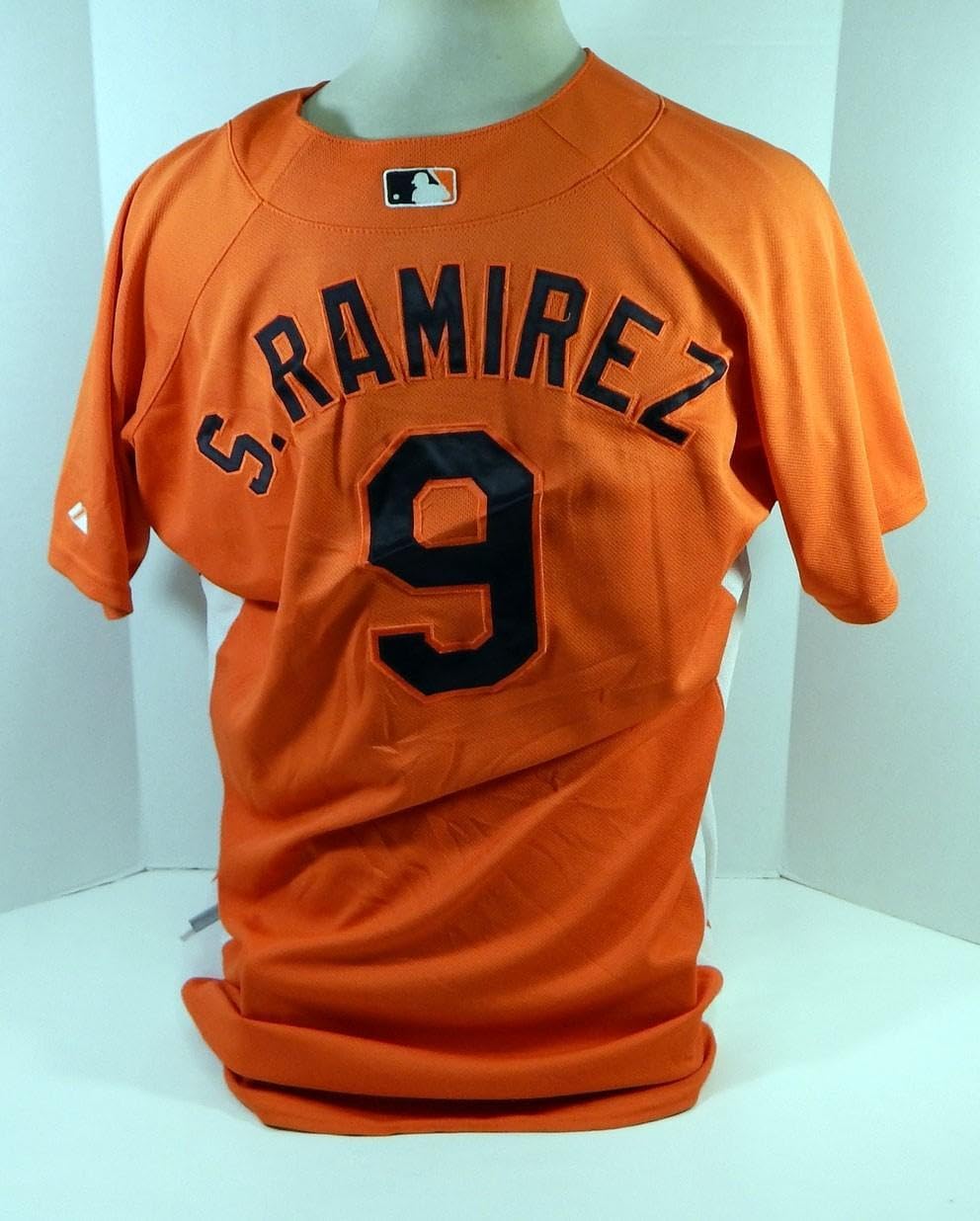 2007-08 Baltimore Orioles S. Ramirez #9 Game Used Orange Jersey BP ST 004 - Game Used MLB Jerseys